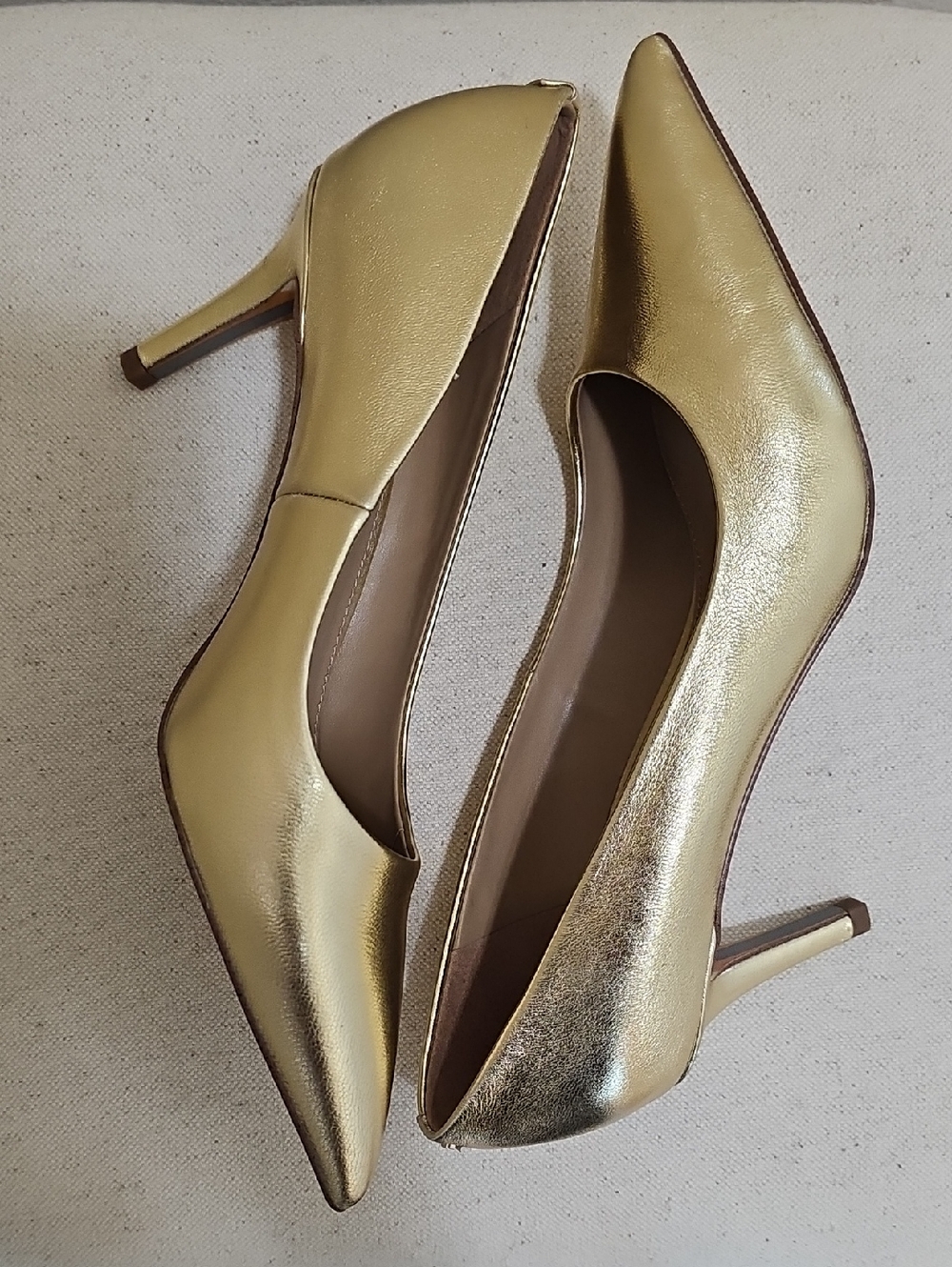 Sam Edelman Vienna Metallic Gold Pointed Pump
